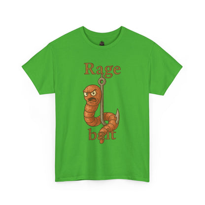 Rage Bait Worm T-Shirt | Angry Worm Fishing Hook Design