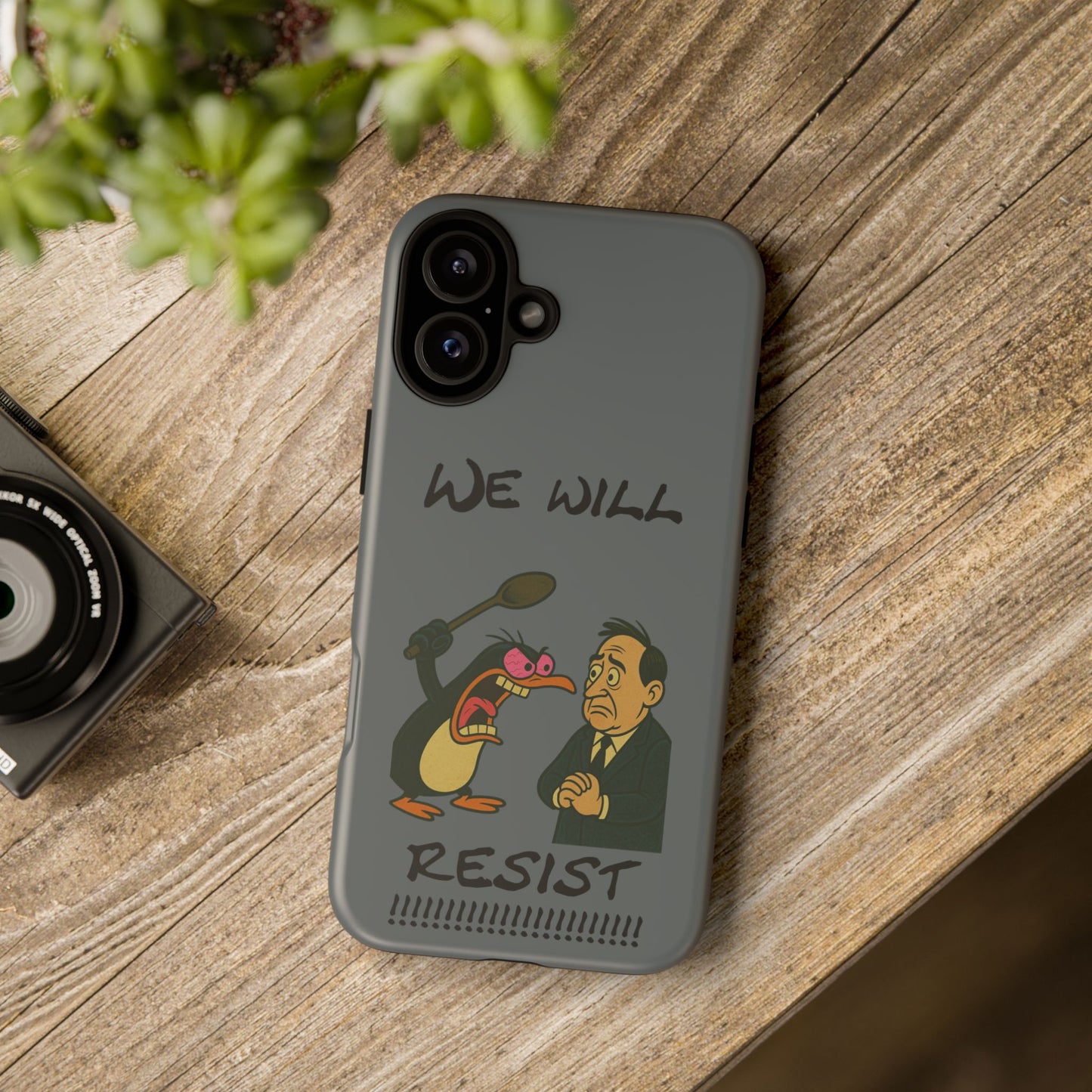 Phone Case - "We Will Resist" Cartoon Protest Design