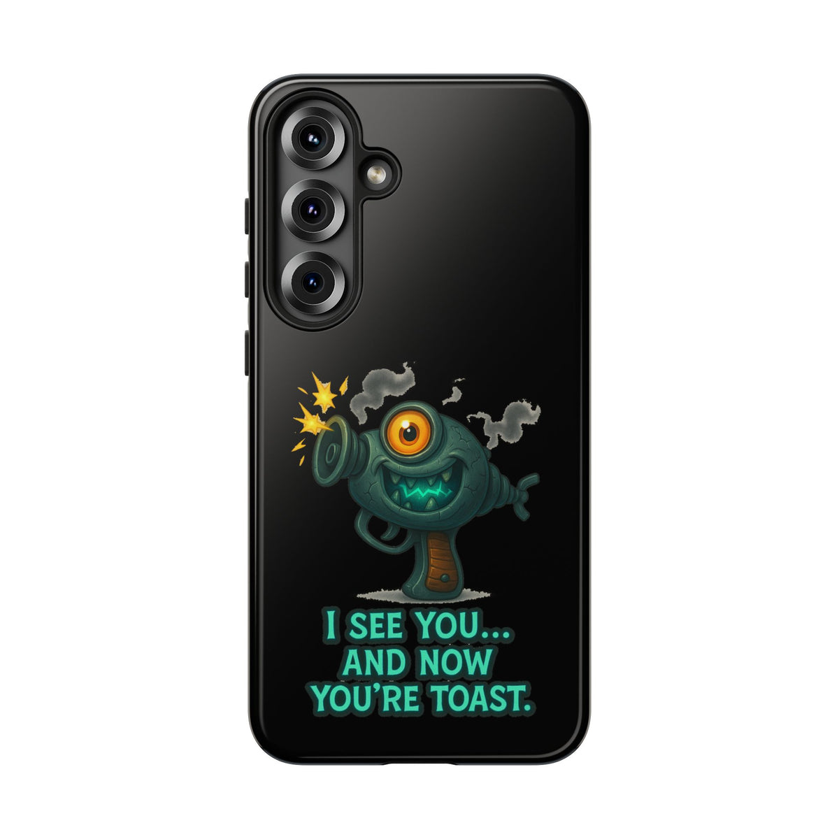 Phone Case — Cute Zombie Blaster Design with "I See You... And Now You're Toast"