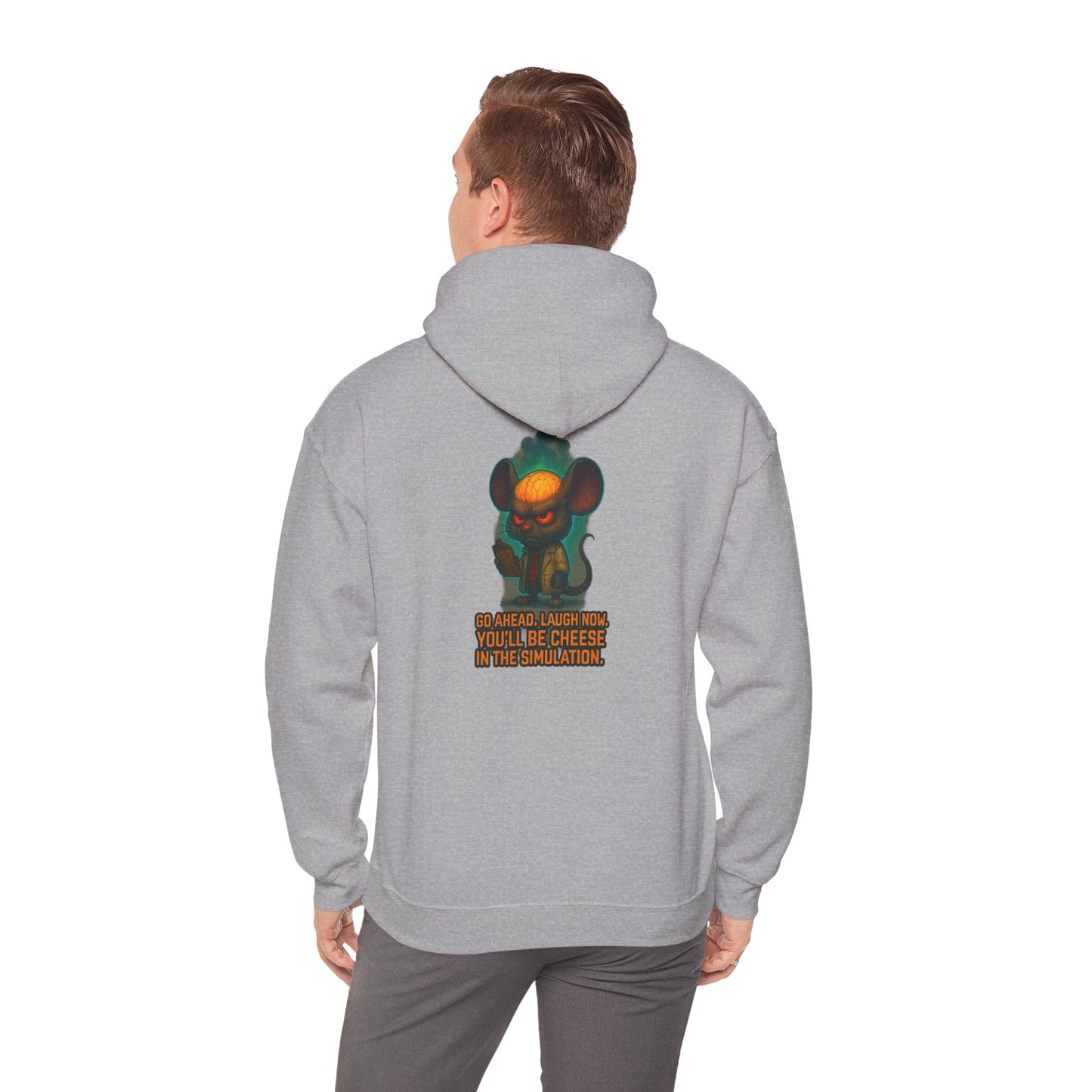 Creepy Mouse Hoodie — "Would Be Cheese in the Dark" Graphic Pullover