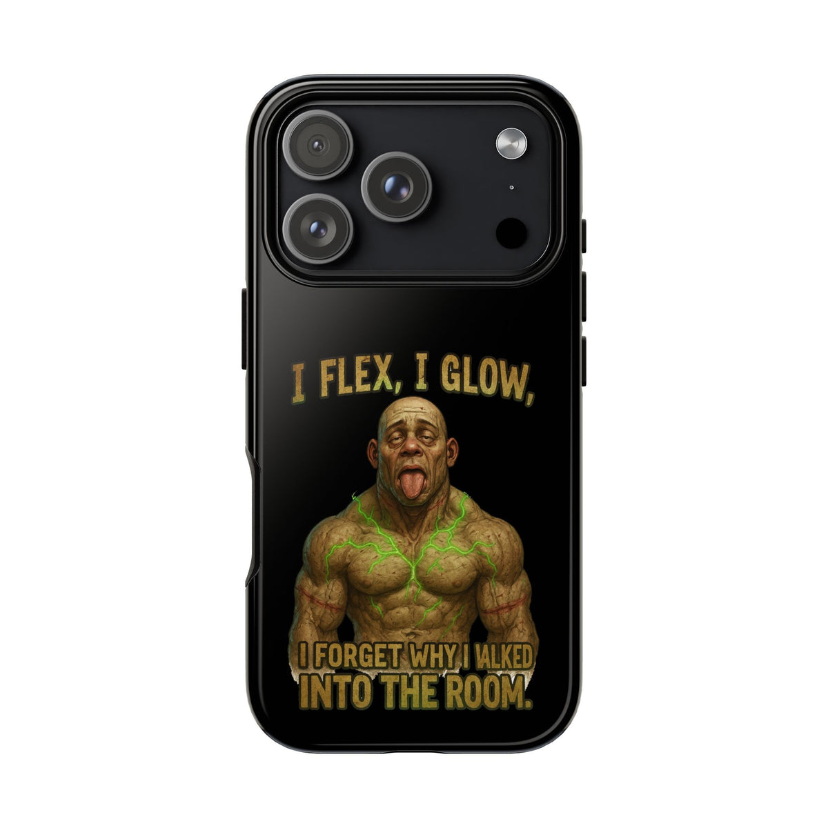 Phone Case — I Flex, I Glow Funny Muscular Guy Phone Cover