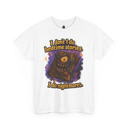 Nightmarish Monster Book tee | I don't do bedtime stories design