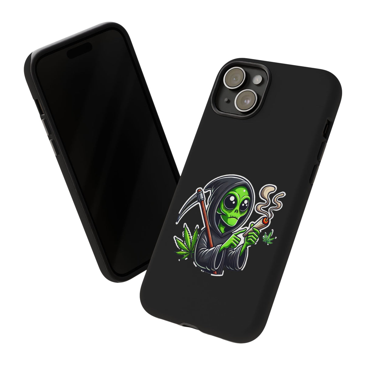 Reaper Alien Phone Case – Cute Grim Reaper Smoking Weed iPhone Case