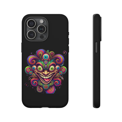Psychedelic Jester Phone Case — Colorful Creepy Clown Tough Case