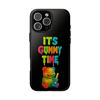 Phone Case — "It's Gummy Time" Rainbow Gummy Bear Protective Cover