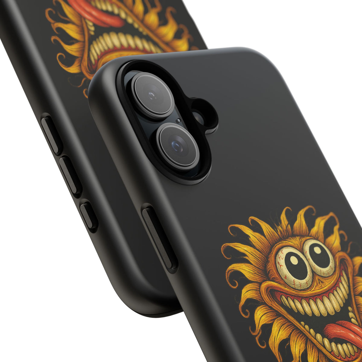 Phone Case - Smiling Sunflower Design with "Photosynthesizing the Universe One Breakdown at a Time"