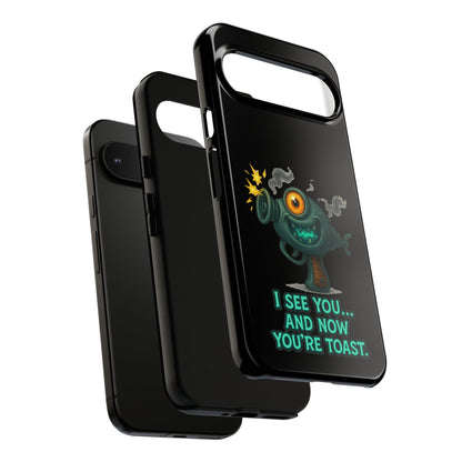 Phone Case — Cute Zombie Blaster Design with "I See You... And Now You're Toast"