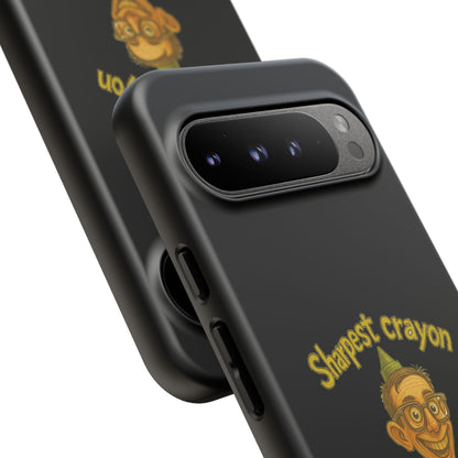Phone Case — "Sharpest Crayon in the Tool Shed" Retro Teacher/Geek Protective Cover