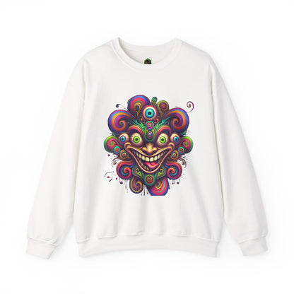 Hypnotic Swirl Face Crewneck Sweatshirt