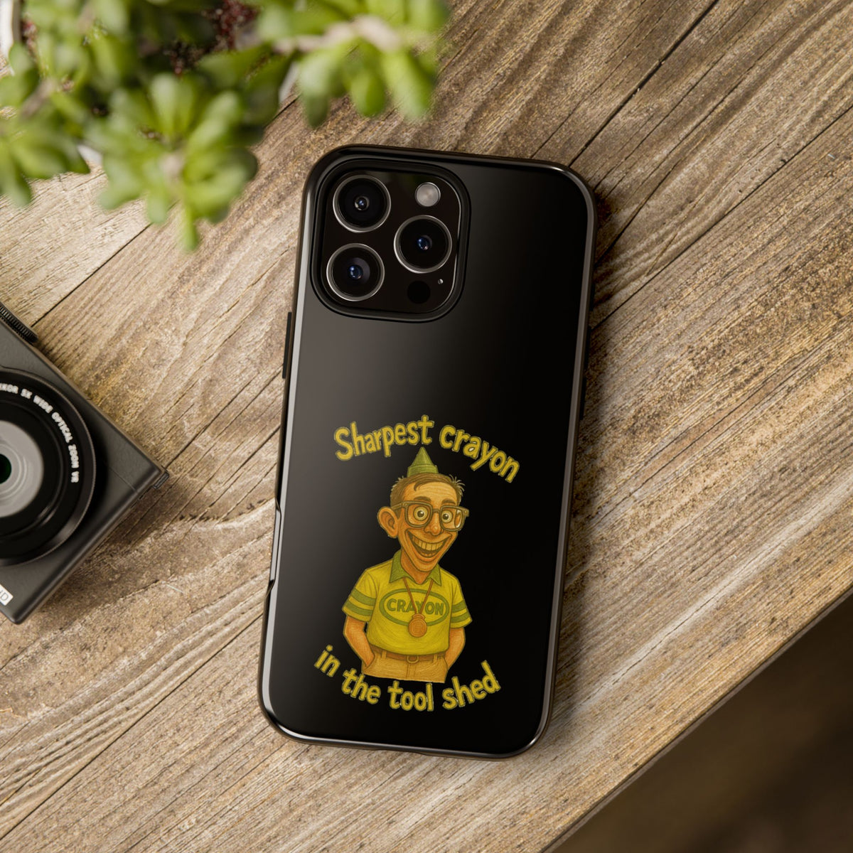 Phone Case — "Sharpest Crayon in the Tool Shed" Retro Teacher/Geek Protective Cover