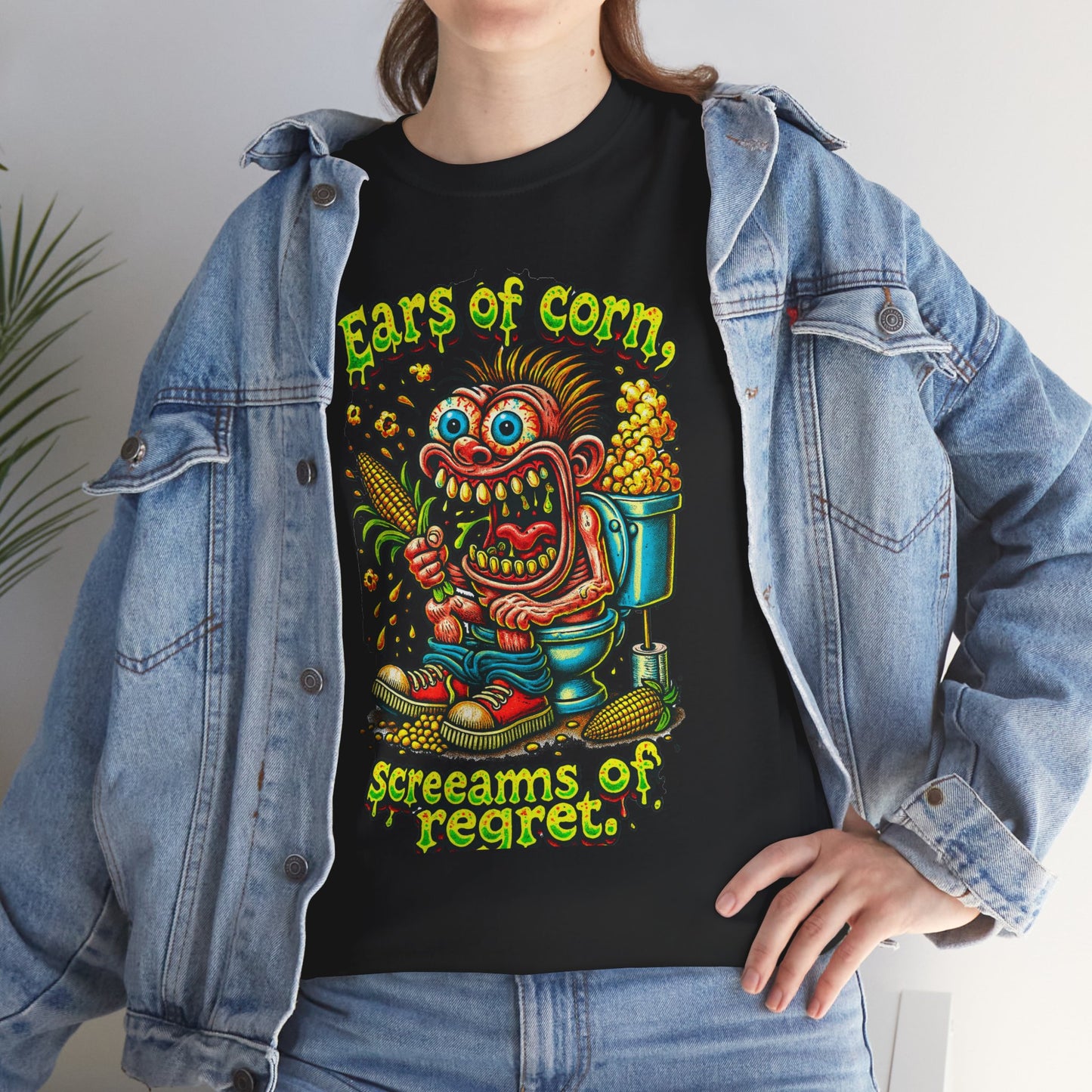 Ears of Corn Screams of Regret T-Shirt | Corn Monster Graphic Tee