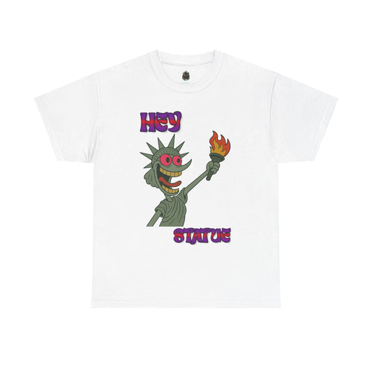 Funny Statue of Liberty Tee, Unisex Cotton T-Shirt, Gift for Friends, Summer