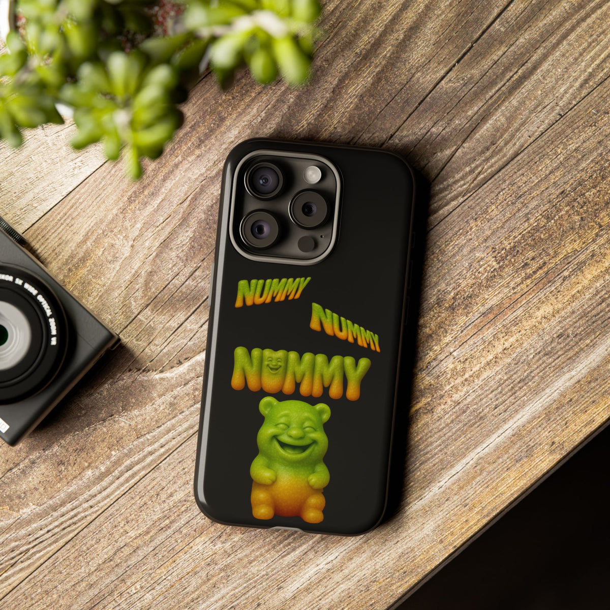 Nummy Gummy Phone Case — Cute Retro Green Gummy Bear Protective Case