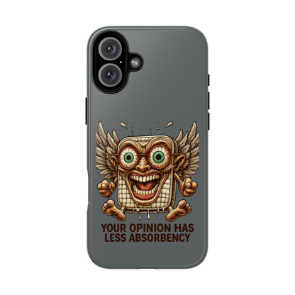 Phone Case — Funny Vintage Winged Toaster Design (“Your Opinion Has Less Absorbency”)