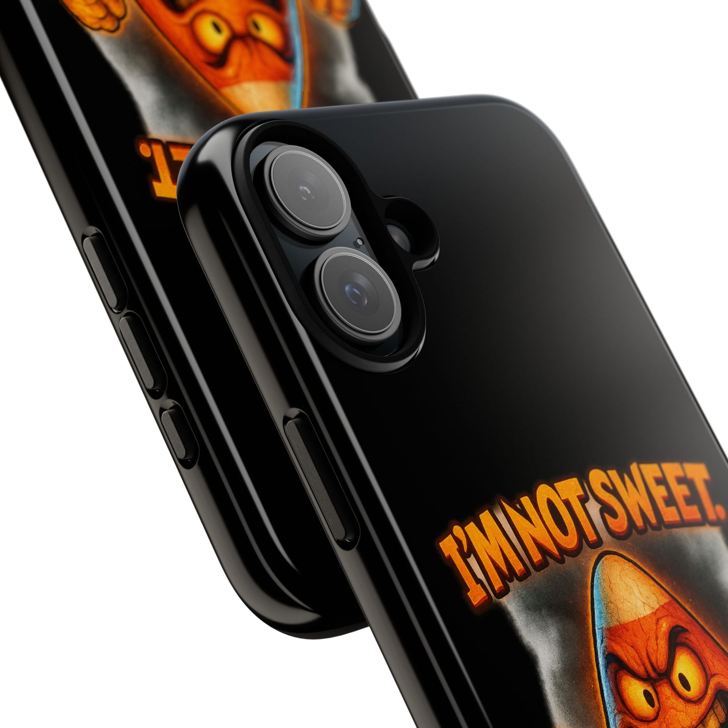 Phone Case — "I'm Not Sweet, I'm Spite in Stripes" Candy Monster Design