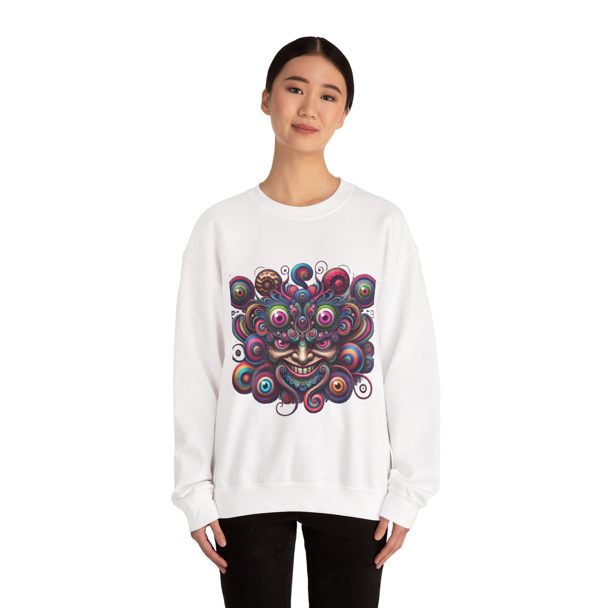 Psychedelic Eye Swarm Crewneck Sweatshirt