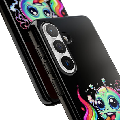 Alien Smoking Rainbow Joint Phone Case — Cute Psychedelic Cannabis iPhone Cover