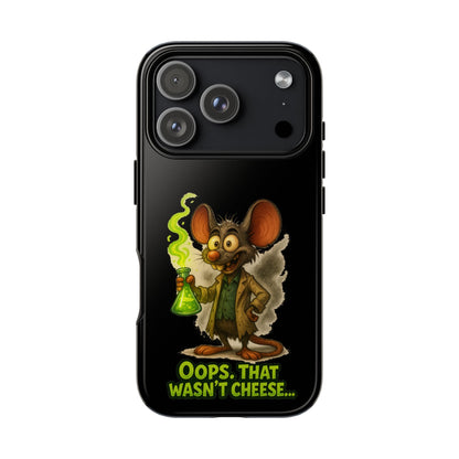 Phone Case — Funny Cartoon Rat "Oops That Wasn't Cheese" Protective Cover