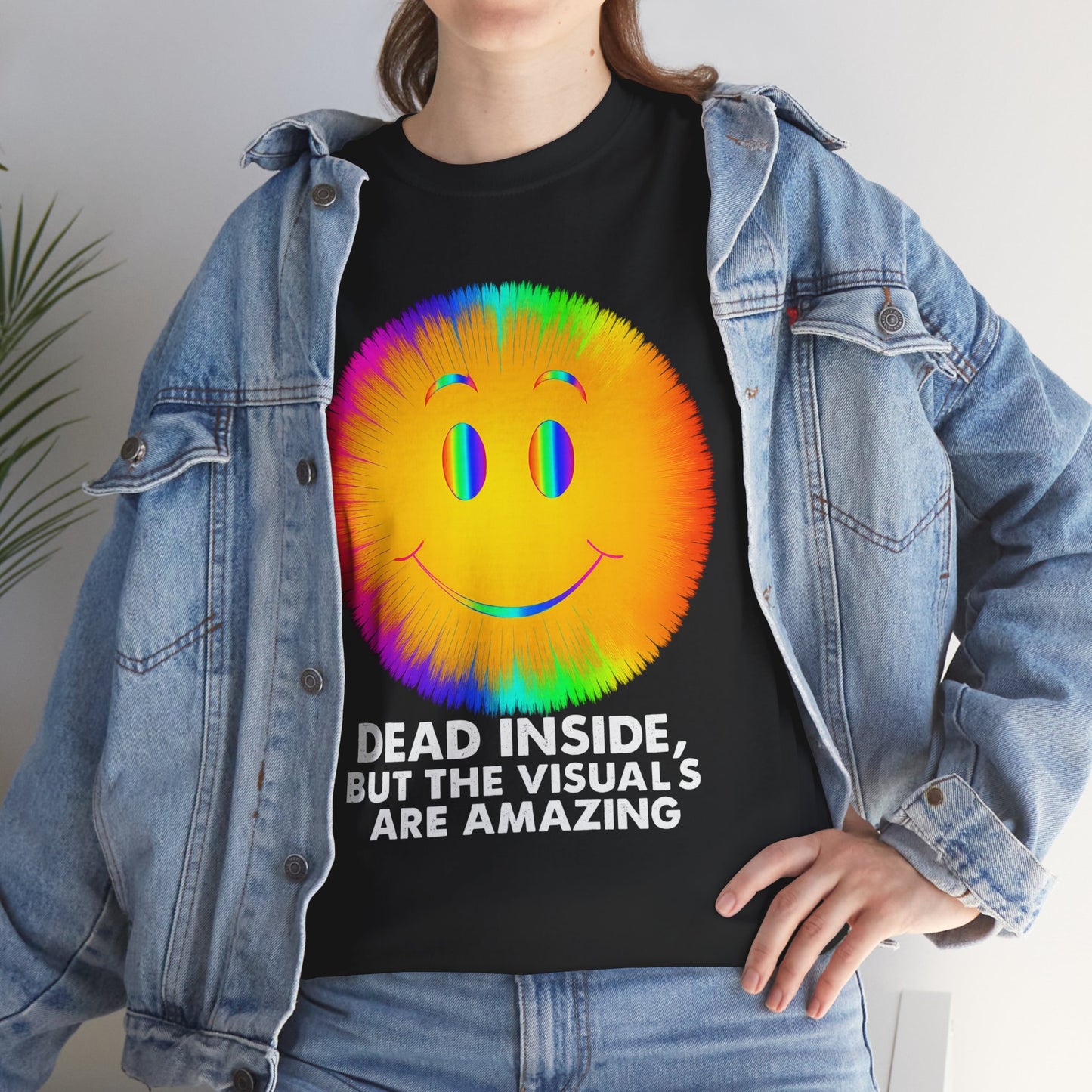 Dead Inside, But the Visuals Are Amazing – Trippy Smiley Face T-Shirt