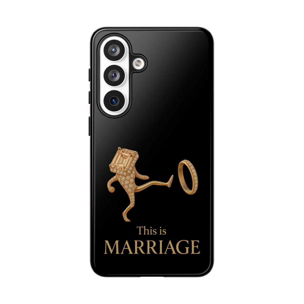 Phone Case - ‘This is Marriage’ Gold Ring Cartoon Design