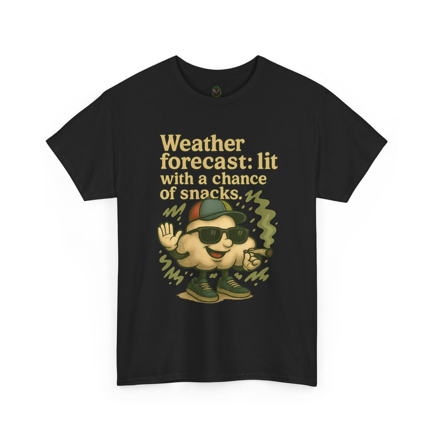 Weather Forecast: Lit With a Chance of Snacks – Chill Cloud T-Shirt