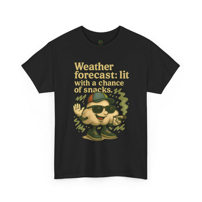 Weather Forecast: Lit With a Chance of Snacks – Chill Cloud T-Shirt
