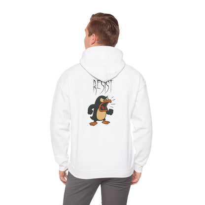 Angry Penguin Graphic Hoodie — 'ROAR' Retro Cartoon Streetwear