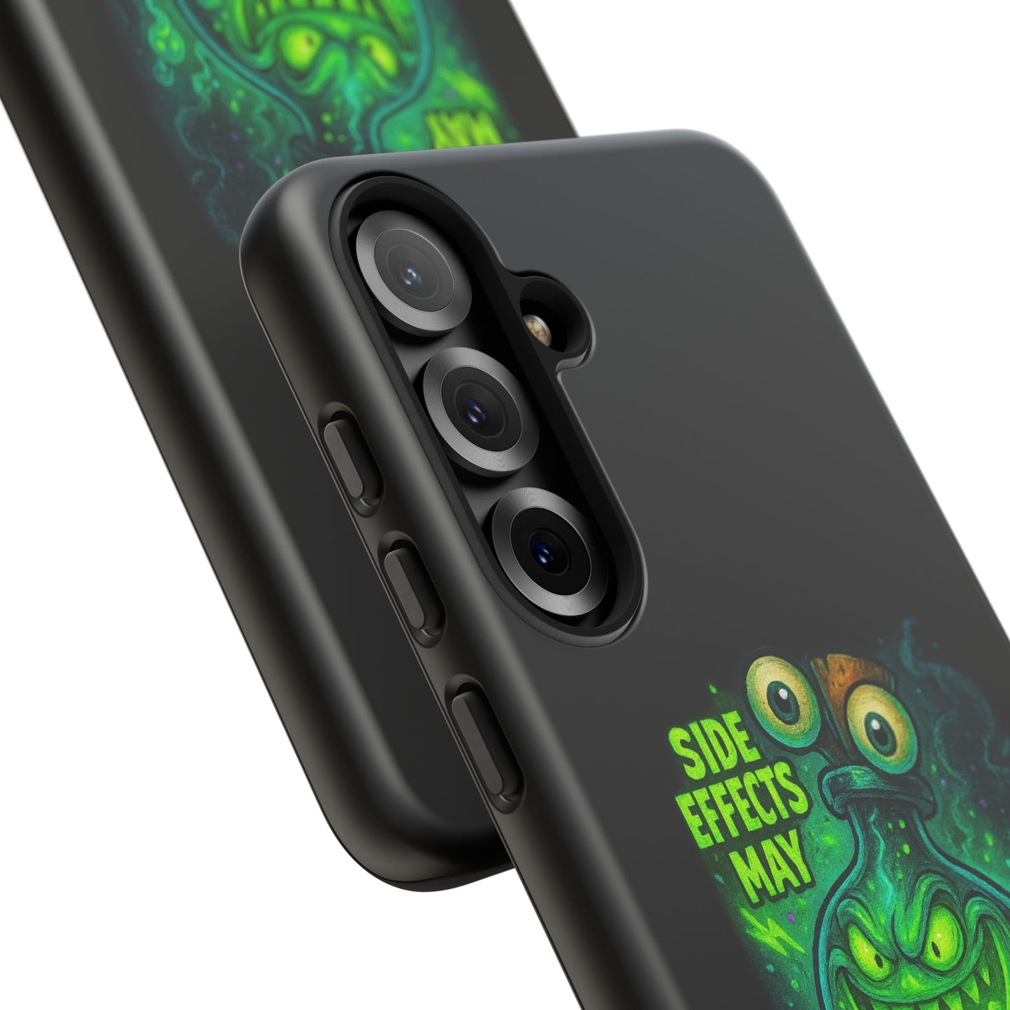 Phone Case — 'Side Effects May Include Laughter, Screaming, Glowing, and Doom' Neon Monster