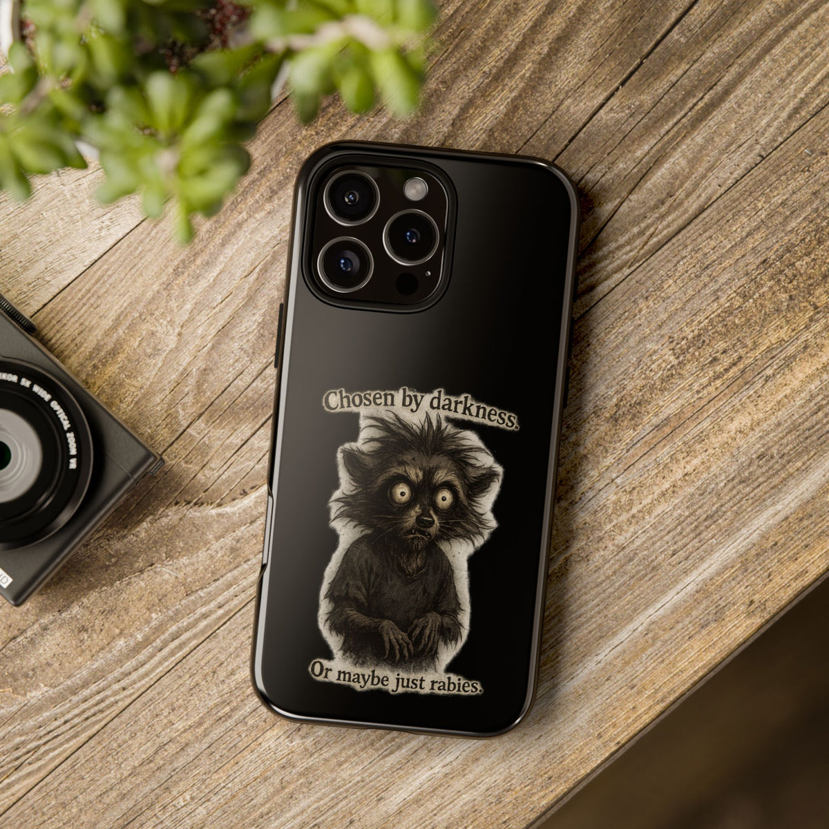 Phone Case - "Chosen by Darkness (Or Maybe Just Rabies)" Cute Creepy Retro Creature Protective Case