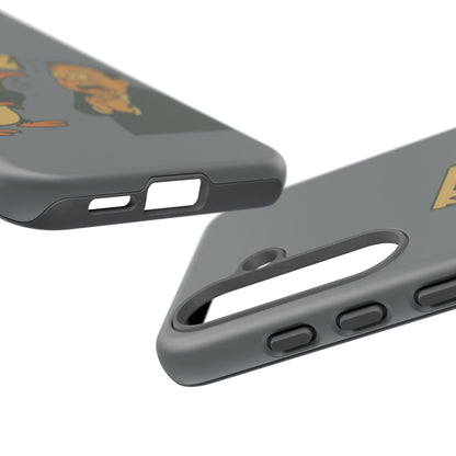 Phone Case - Cartoon Penguin Yelling 'WTF' at Shocked Man, Funny Protective iPhone Cover