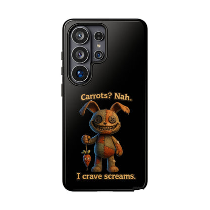 Phone Case — Creepy Bunny "Carrots? Nah. I crave screams." Horror iPhone Case