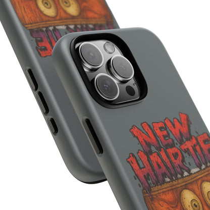 Phone Case — 'New Hairte' Funny Grinning Tongue-Out Monster Design