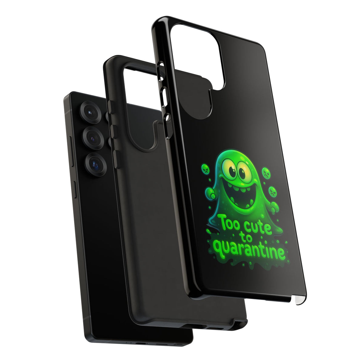 Phone Case — 'Too Cute to Quarantine' Green Monster Protective Cover