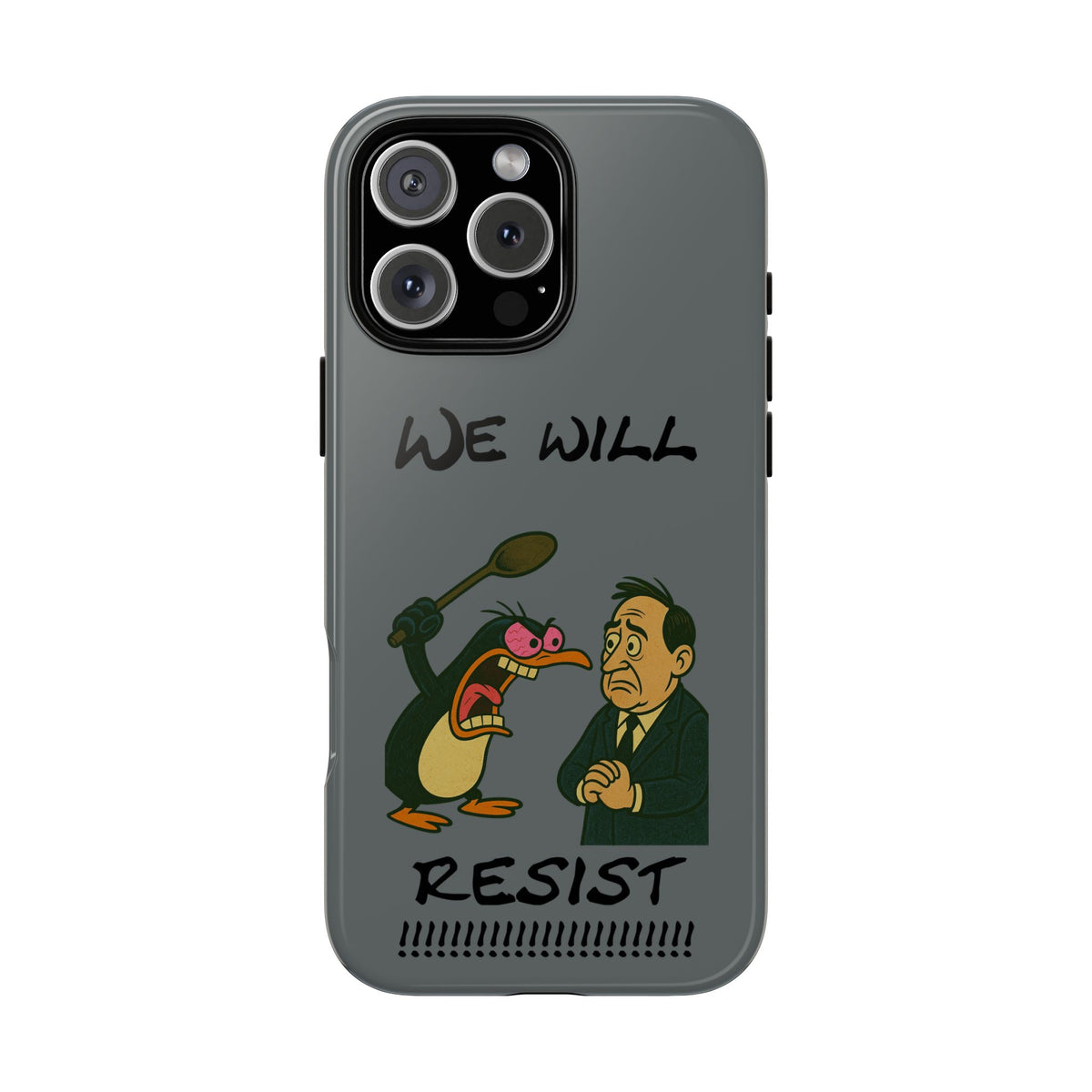 Phone Case - "We Will Resist" Cartoon Protest Design