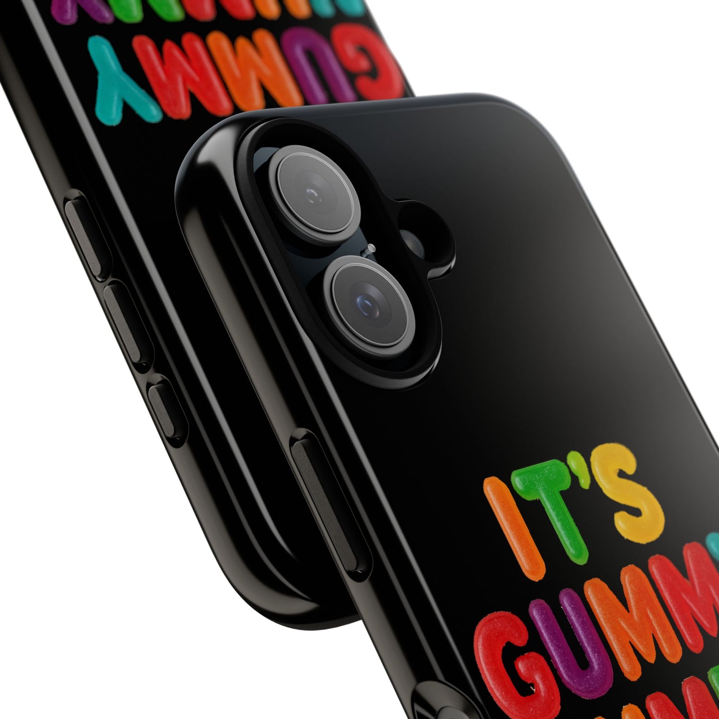 Phone Case — "It's Gummy Nummy Time" Colorful Candy Lettering Protective Case