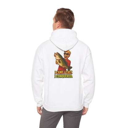 Fishing Hoodie – I Came, I Cast, I Conquered Graphic Pullover