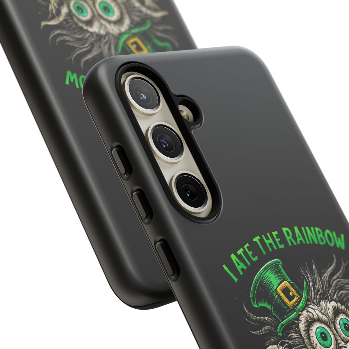 St. Patrick's Horror Phone Case — "I Ate the Rainbow, The Gold Screamed" Lucky Goblin Design