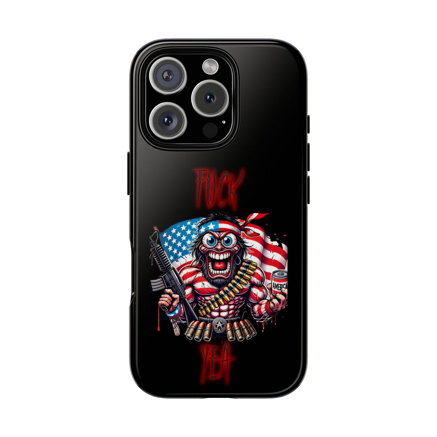 Phone Case — American Flag Skull Soldier Design (Tough Cases)