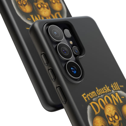 Phone Case — "From Dusk Till Doom We Jam" Skeleton Band Design