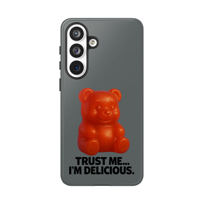 Phone Case — Red Gummy Bear 'Trust Me... I'm Delicious' Protective Case
