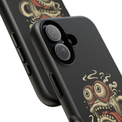 Tough Cases: Retro Hot Coffee Monster Phone Case — Funny 'If Your Mug...' Quote