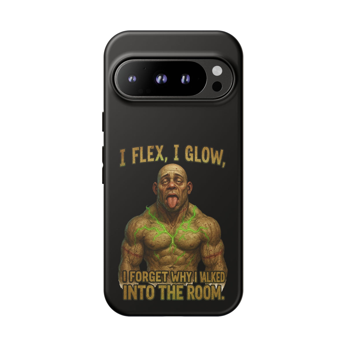 Phone Case — I Flex, I Glow Funny Muscular Guy Phone Cover