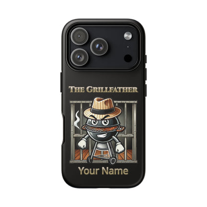 Grillfather Personalized Phone Case — Funny BBQ Smoker Design
