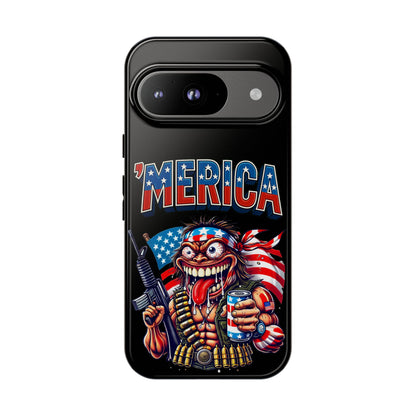 'MERICA Patriotic Phone Case — American Flag Madman Design