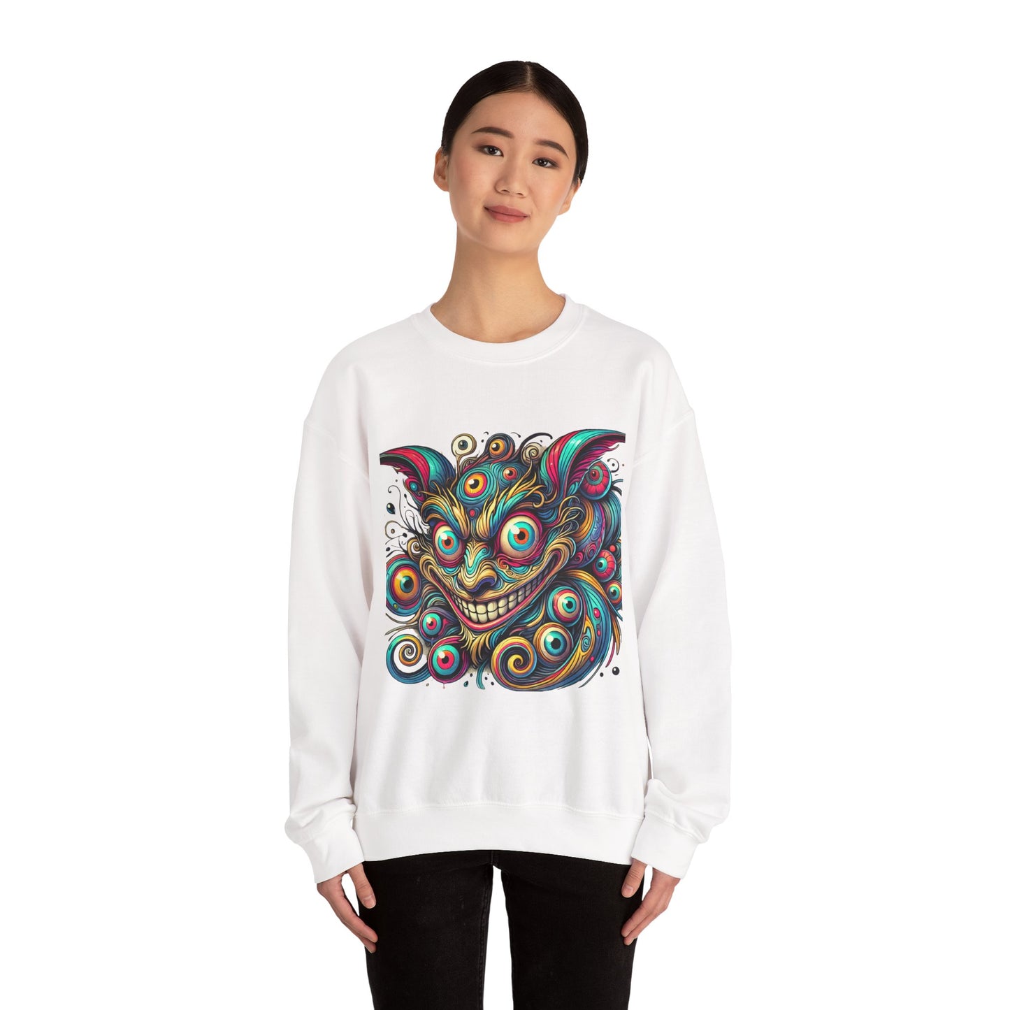 Demon Swirl Eyes Crewneck Sweatshirt