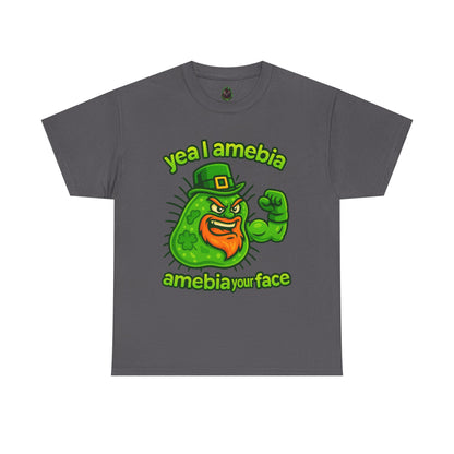 Amebia Your Face St. Patrick's Day T-Shirt — Funny Leprechaun Germ Graphic Tee
