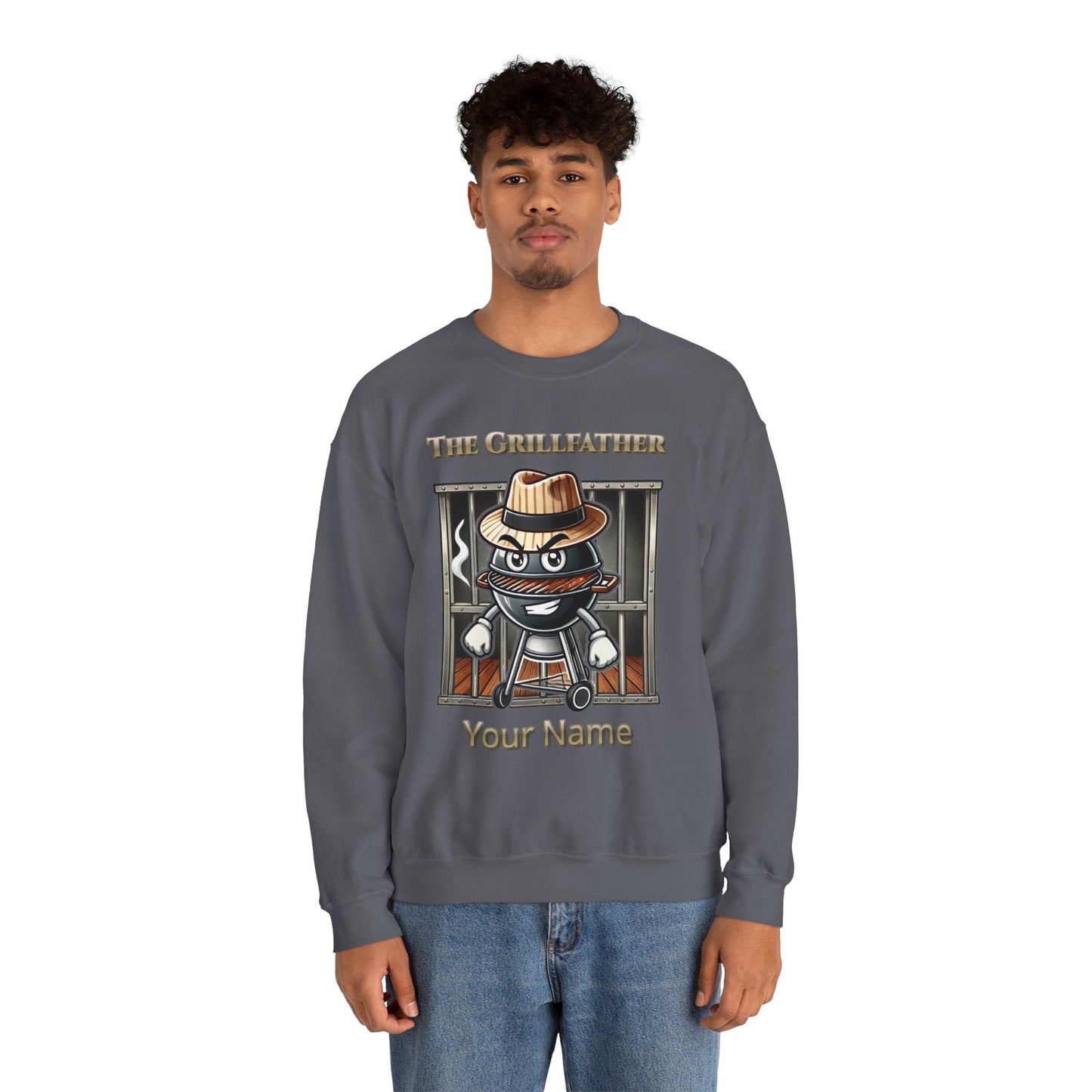 The Grillfather – Charcoal Crewneck Sweatshirt