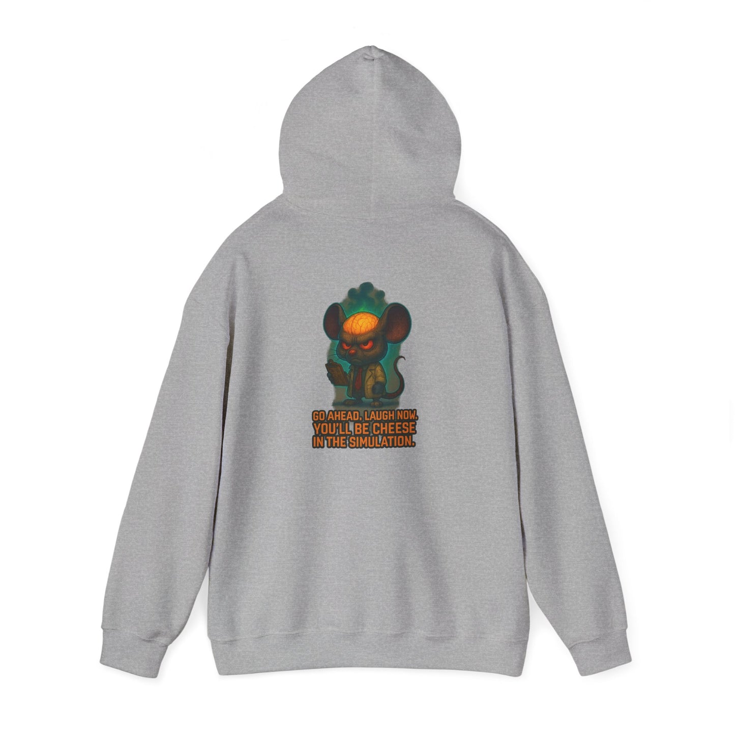 Creepy Mouse Hoodie — "Would Be Cheese in the Dark" Graphic Pullover