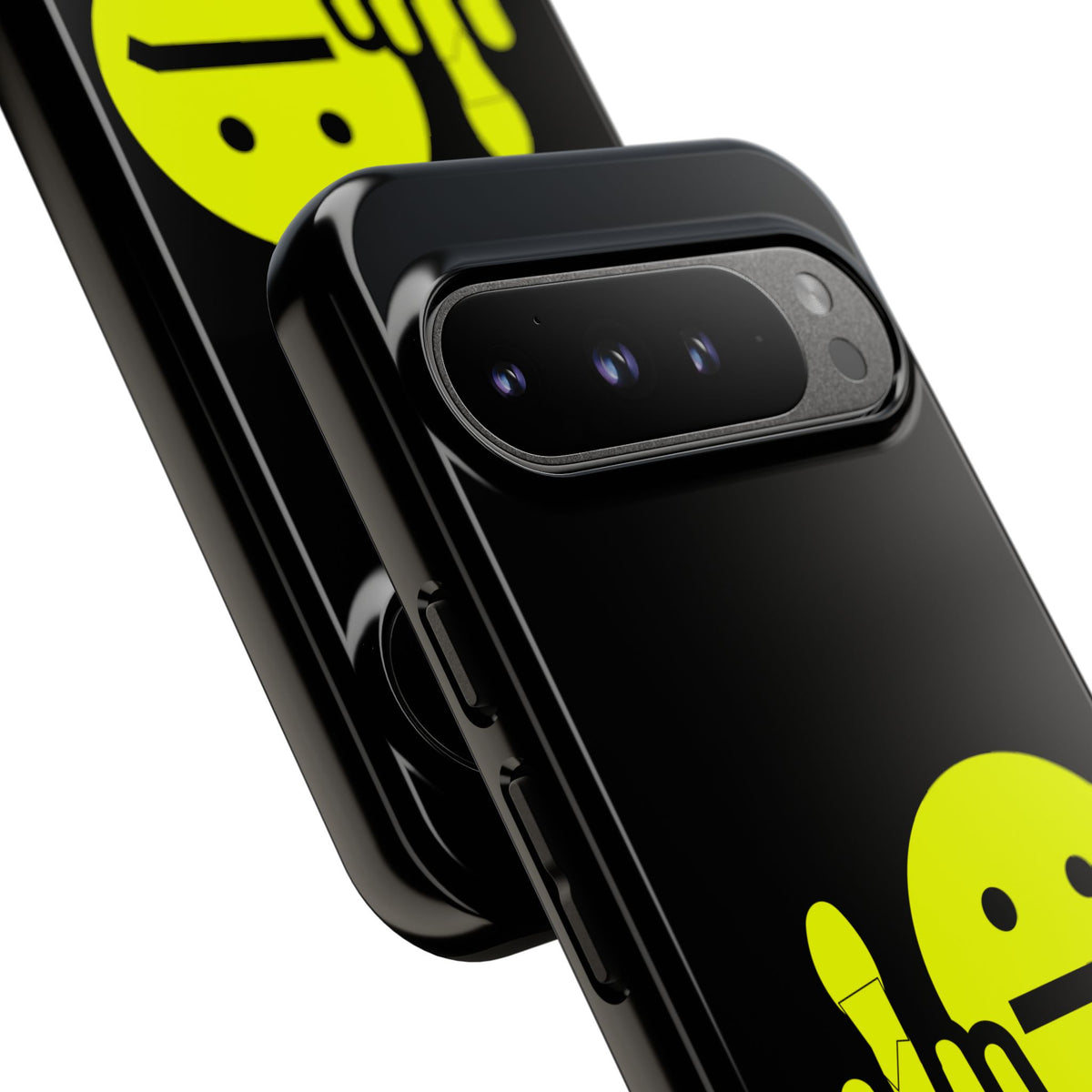 Phone Case — Neon Middle Finger Emoji Graphic