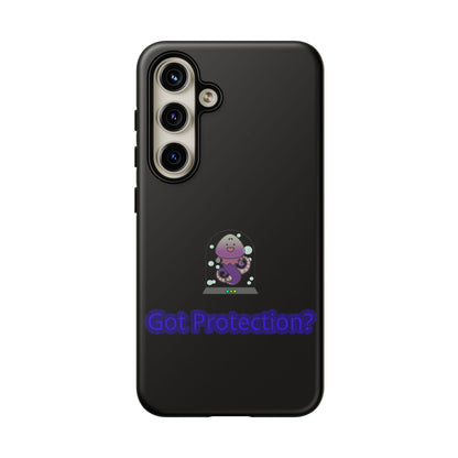 Phone Case — 'Got Protection?' Cute Purple Alien Anti-Shock Protective Cover